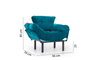 Atelier Del Sofa Nitta Single - Verde petróleo